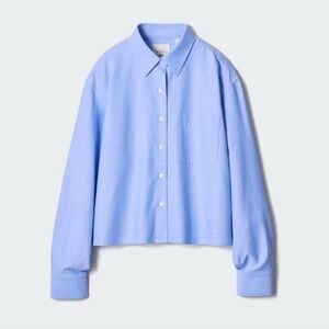 Uniqlo JW Anderson Oxford Boxy Light Blue Button-Up Shirt